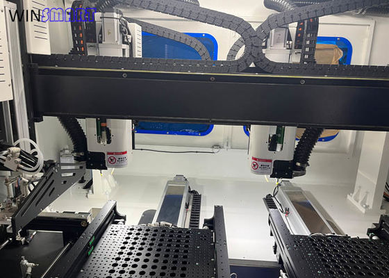 खरीदें अधिकतम 100,000 आरपीएम हाई स्पीड डबल टेबल इनलाइन पीसीबी रूटर मशीन सटीकता ±0.05mm online manufacture