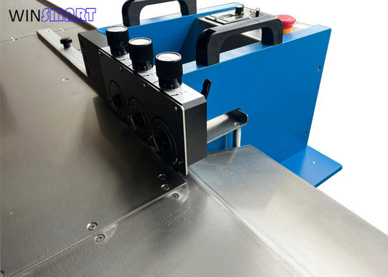 खरीदें समायोज्य काटने की गति के साथ 3 समूह 1200 मिमी एल्यूमीनियम पीसीबी विभाजक मशीन online manufacture