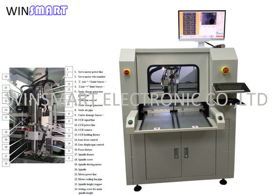 60000RPM धुरी पीसीबी सेपरेटर मशीन, अर्ध स्वचालित पीसीबी Depaneling मशीन