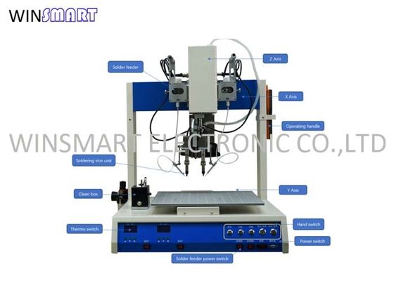 खरीदें स्टेपर मोटर चालित डबल हेड रोबोटिक सोल्डरिंग मशीन online manufacture